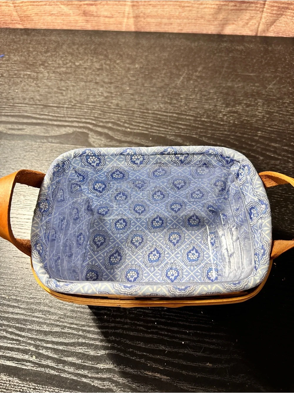 Longaberger Tea Basket With Provincial Paisley Liner And Protector 2001